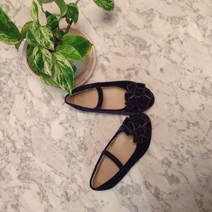 Size 7 Toddler Janie and Jack Velvet flats